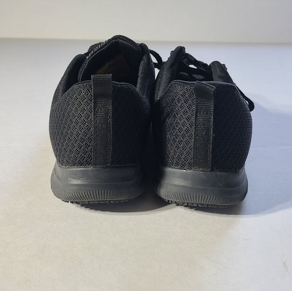 Skechers Work Wide Fit Slip Resistant Black Sneakers - Picture 3 of 10